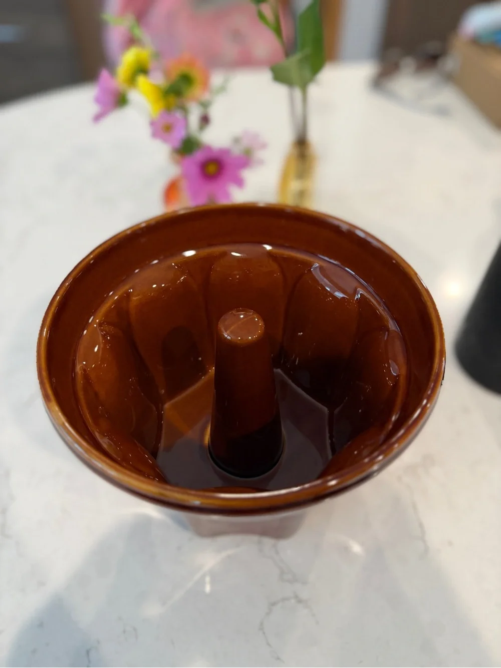 Vintage Williams-Sonoma Monkey Bread Mold - Brown Glazed Ceramic Stoneware Pan